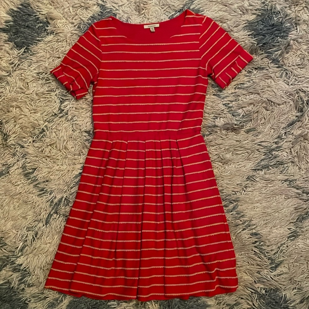 Anthropologie red dress